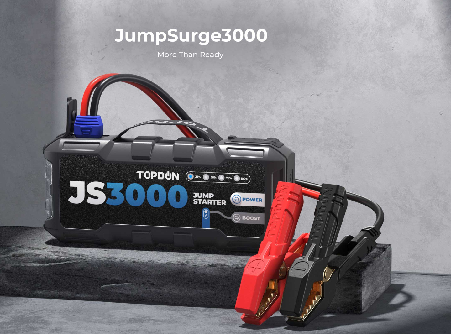 Topdon JS3000 3000A Jump Starter, 12V Vehicle Jump Starter