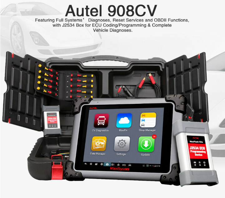Autel MaxiSys CV MS908CV Heavy Duty 24V Diagnostic Scan Tool