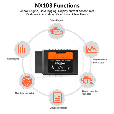 ELM237 NX103 Wifi OBD2 Scanner for IOS and Android